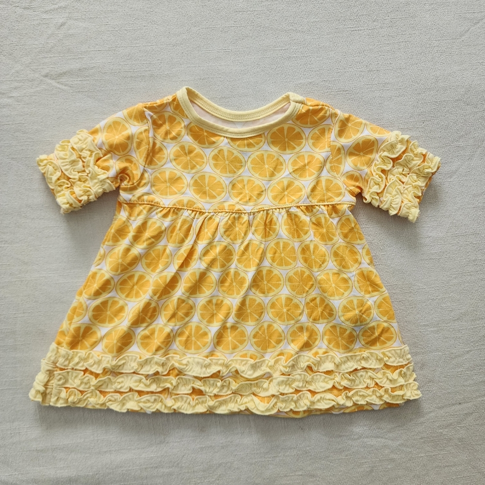 Kickee pants orange citrus dress shirt 12 18 months
